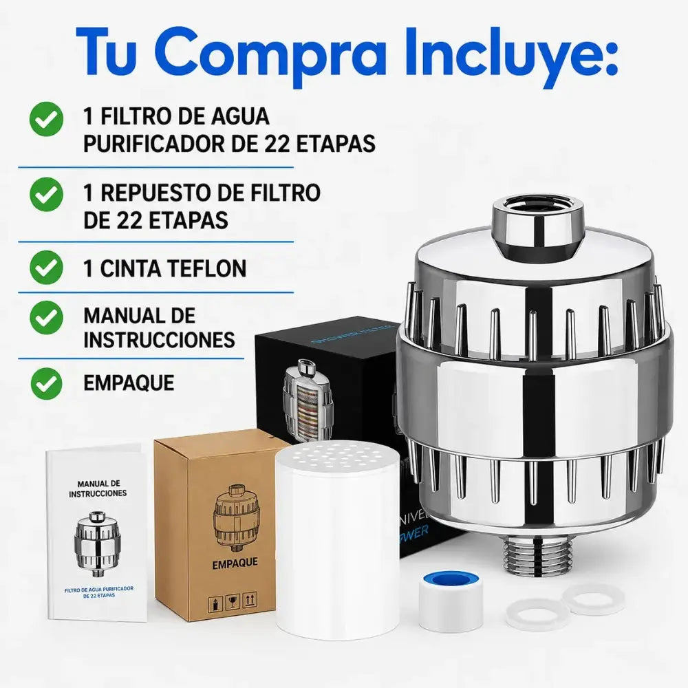 Filtro de ducha instalado
