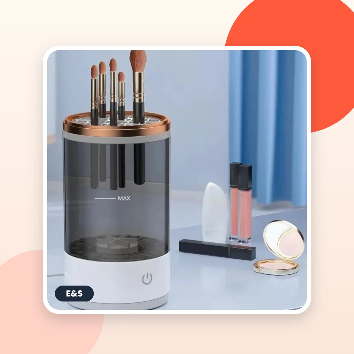 Limpiador Eléctrico de Brochas de Maquillaje - E&S