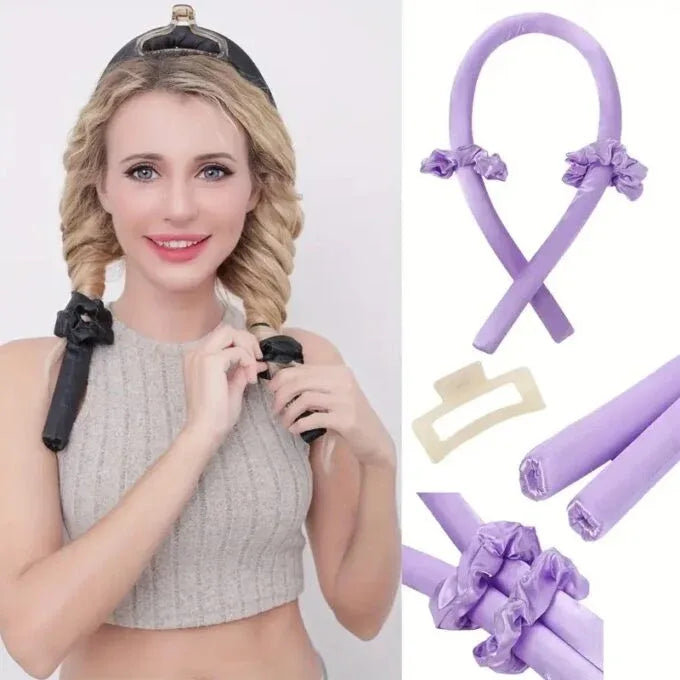 Diadema rizadora en uso